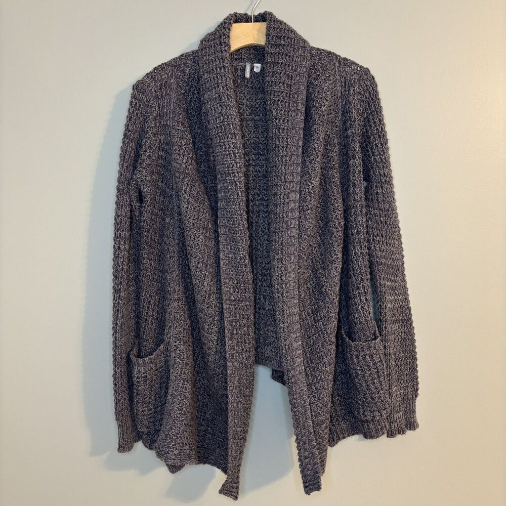 Rip Curl Shambala Waterfall Waffle Knit Cardigan Dark Gray Women’s Medium Boho